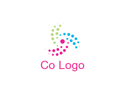 swirl colorful dotted pattern