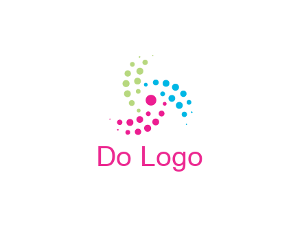 swirl colorful dotted pattern