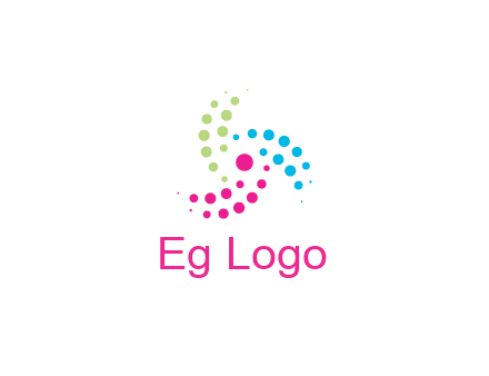 swirl colorful dotted pattern