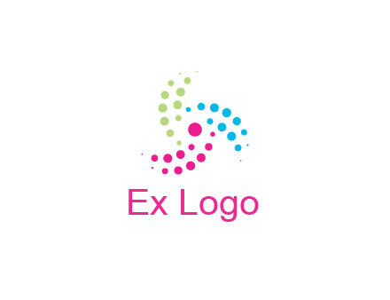 swirl colorful dotted pattern