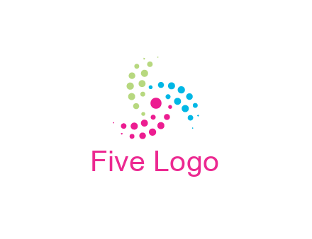 swirl colorful dotted pattern
