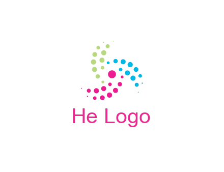 swirl colorful dotted pattern