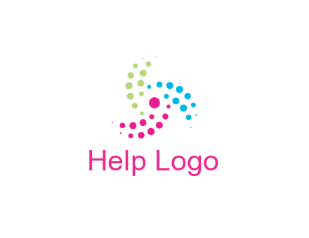 swirl colorful dotted pattern