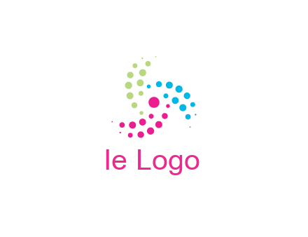 swirl colorful dotted pattern