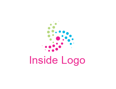 swirl colorful dotted pattern