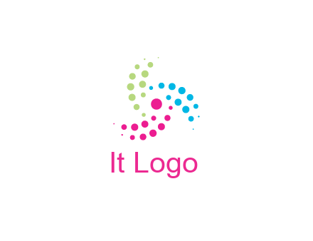 swirl colorful dotted pattern