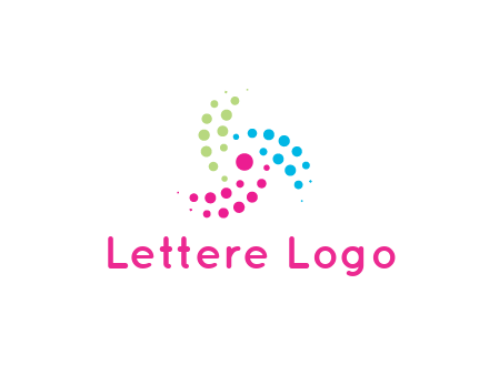 swirl colorful dotted pattern