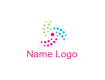 swirl colorful dotted pattern