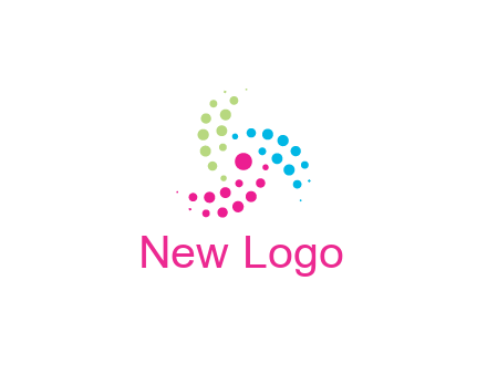 swirl colorful dotted pattern