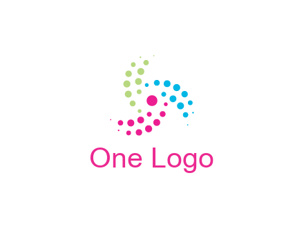 swirl colorful dotted pattern