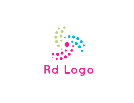swirl colorful dotted pattern
