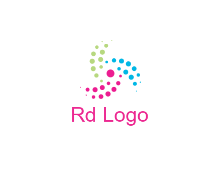 swirl colorful dotted pattern