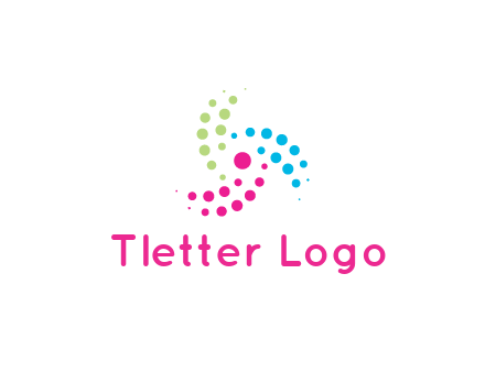 swirl colorful dotted pattern