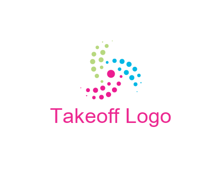 swirl colorful dotted pattern