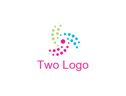 swirl colorful dotted pattern