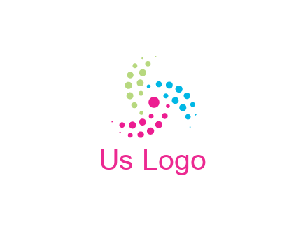 swirl colorful dotted pattern