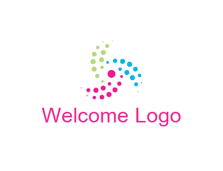 swirl colorful dotted pattern