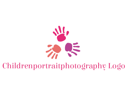 colorful hand prints rotating