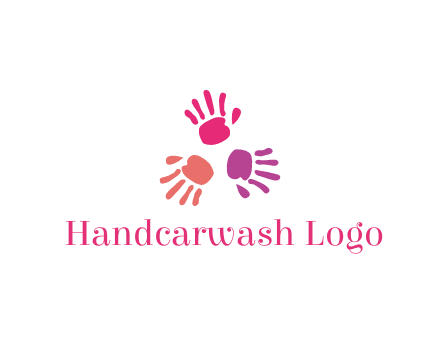 colorful hand prints rotating