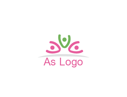 swoosh with circle forming abstract figure