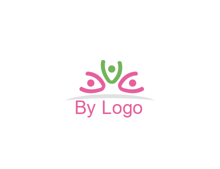 swoosh with circle forming abstract figure