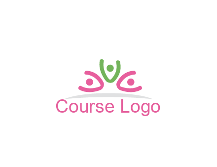 swoosh with circle forming abstract figure