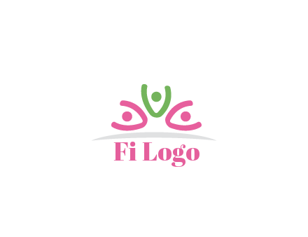 swoosh with circle forming abstract figure