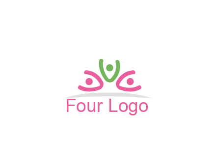 swoosh with circle forming abstract figure