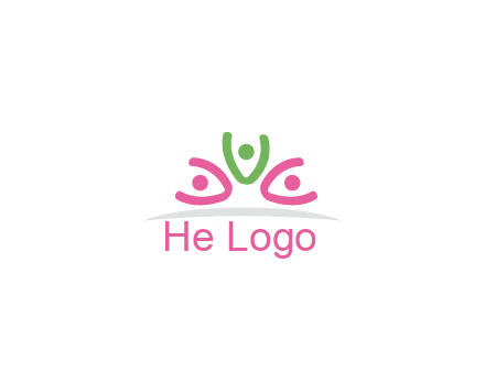 swoosh with circle forming abstract figure