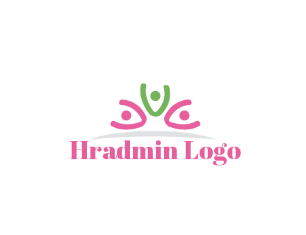 swoosh with circle forming abstract figure