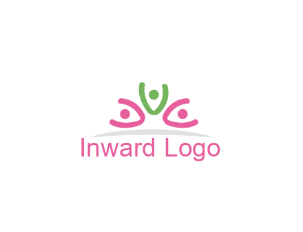swoosh with circle forming abstract figure