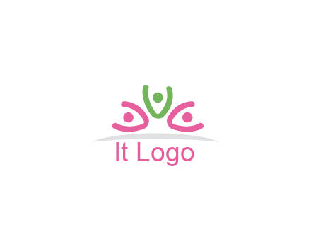 swoosh with circle forming abstract figure