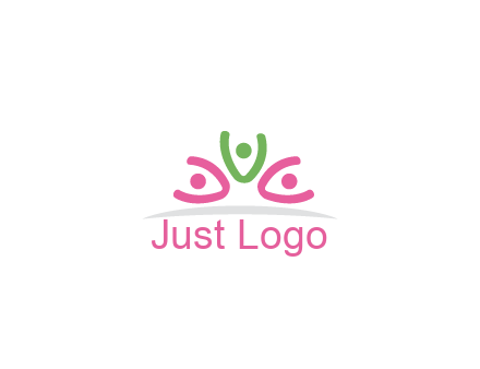swoosh with circle forming abstract figure