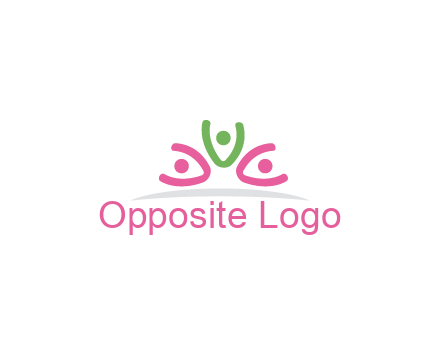 swoosh with circle forming abstract figure