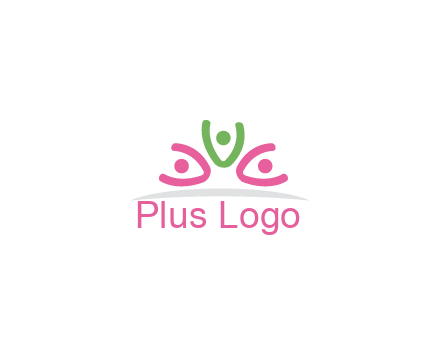 swoosh with circle forming abstract figure