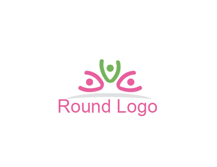 swoosh with circle forming abstract figure