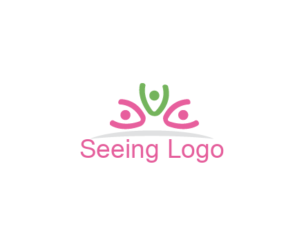 swoosh with circle forming abstract figure