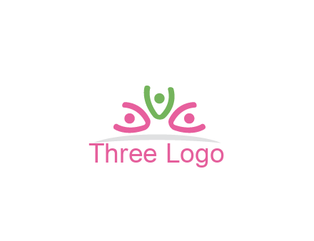 swoosh with circle forming abstract figure