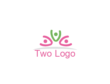 swoosh with circle forming abstract figure
