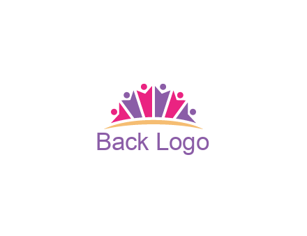 abstract people icon together with swoosh