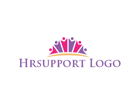 abstract people icon together with swoosh