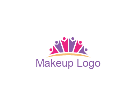 abstract people icon together with swoosh
