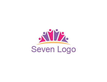 abstract people icon together with swoosh