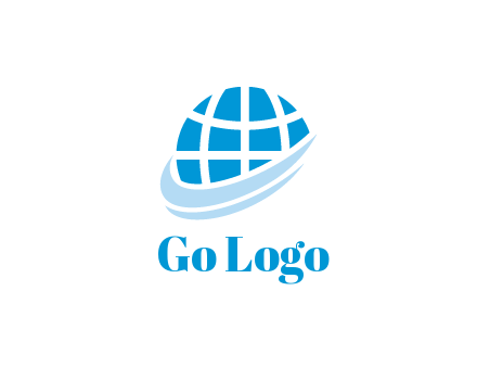 globe with swooshes