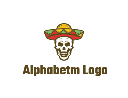 skull wearing sombrero