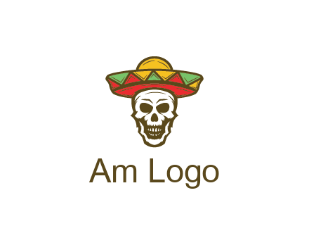 skull wearing sombrero