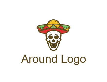 skull wearing sombrero