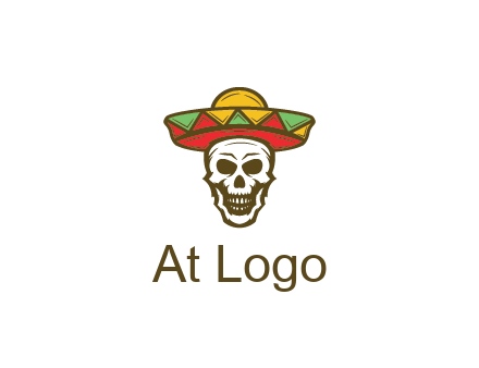 skull wearing sombrero