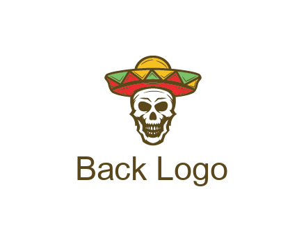 skull wearing sombrero