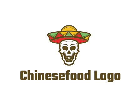 skull wearing sombrero